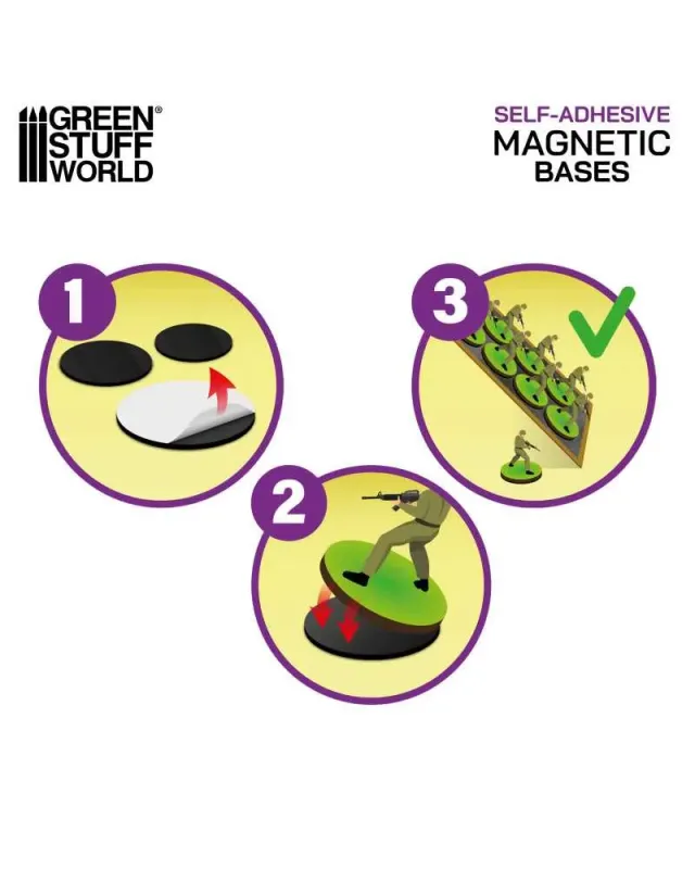 Green Stuff World Round Magnetic Bases - 28.5mm Green Stuff World Round Magnetic Bases - 28.5mm