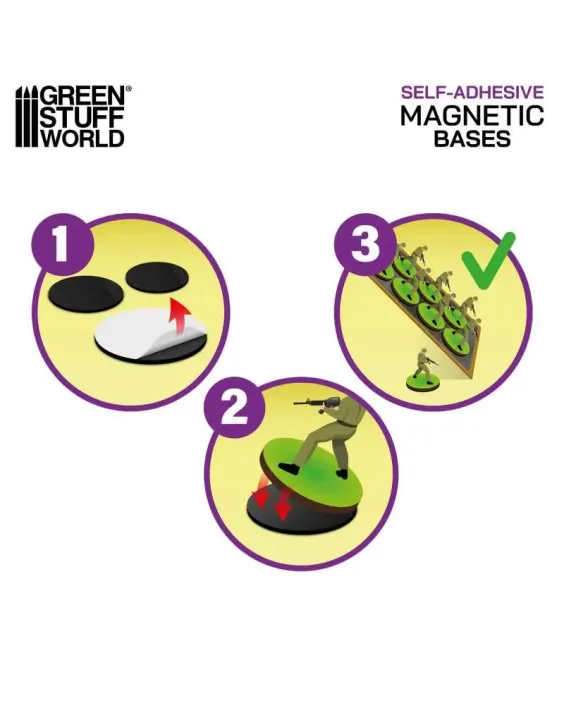Green Stuff World Round Magnetic Bases - 28.5mm